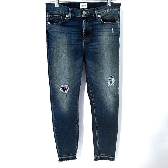 Hudson Nico Distressed Midrise Crop Skinny Jeans Size 29 - Picture 5 of 14